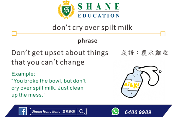 Don t Cry Over Spilt Milk Shane HK